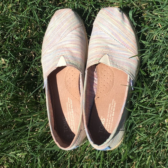 Toms Shoes - TOMS Striped Shoes Size 7 1/2